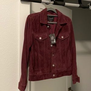 Lucky Brand maroon suede jacket, new with tags